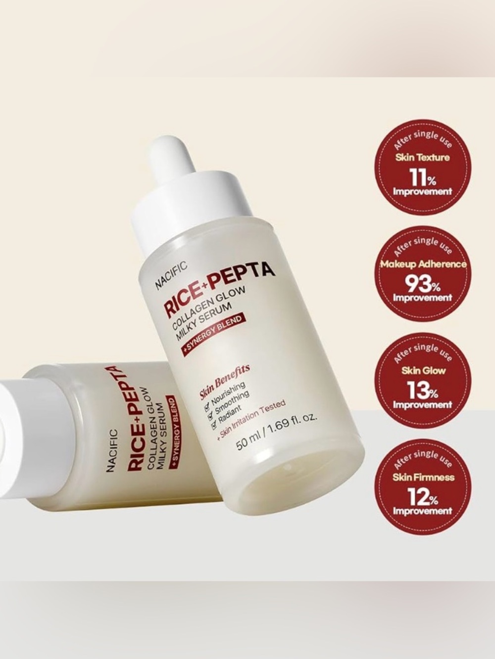 Korean Skincare Nacific Rice Pepta Collagen Gelato Cleanser & Milky Serum - Picture 6 of 10